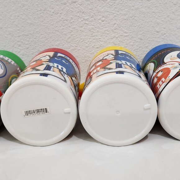 2002 Collectible M&M`s Insulate Thermos 11.5oz Lot Of 4. - Picture 9 of 10